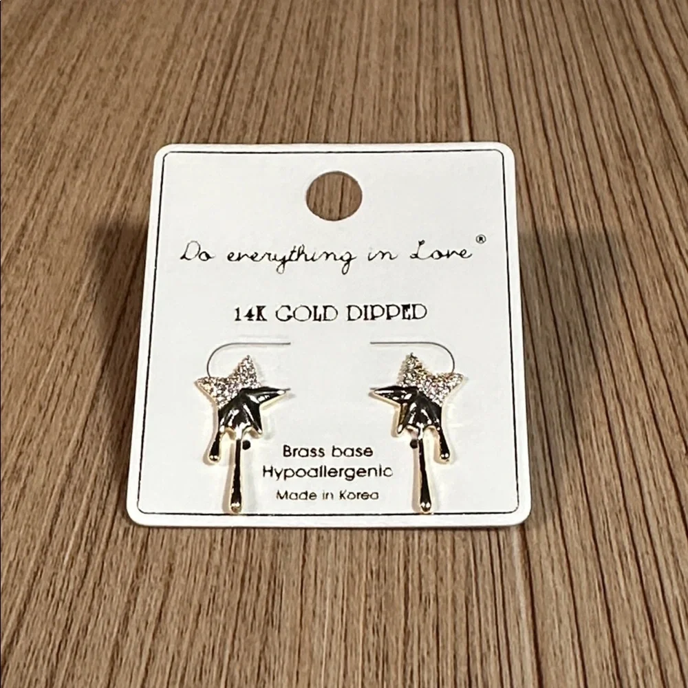 14K Gold Dipped Star Earrings